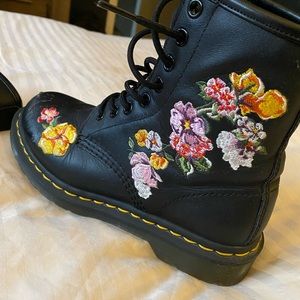 Embroidered Dr. Marten boots